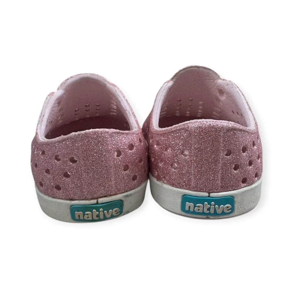 Native Glitter Pink Slip‎ On Shoes Toddler Size C4